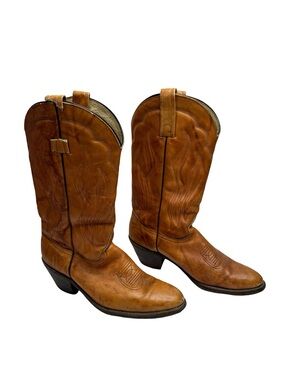 Frye | Vintage Stitch Western 1970’s Men’s Cowboy Boots Cognac Leather 10.5S